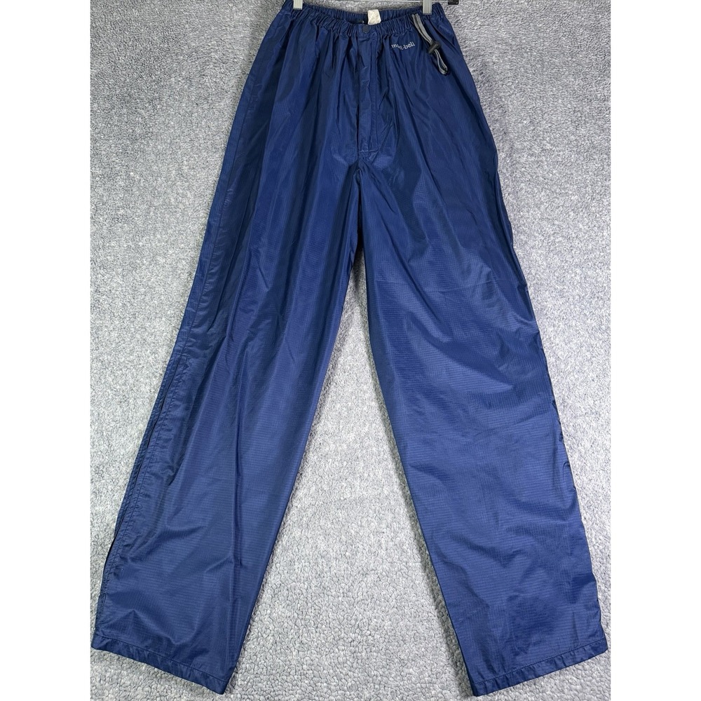 VTG Montbell Storm Cruiser Goretex Blue Pants Windbreaker Medium Packable READ